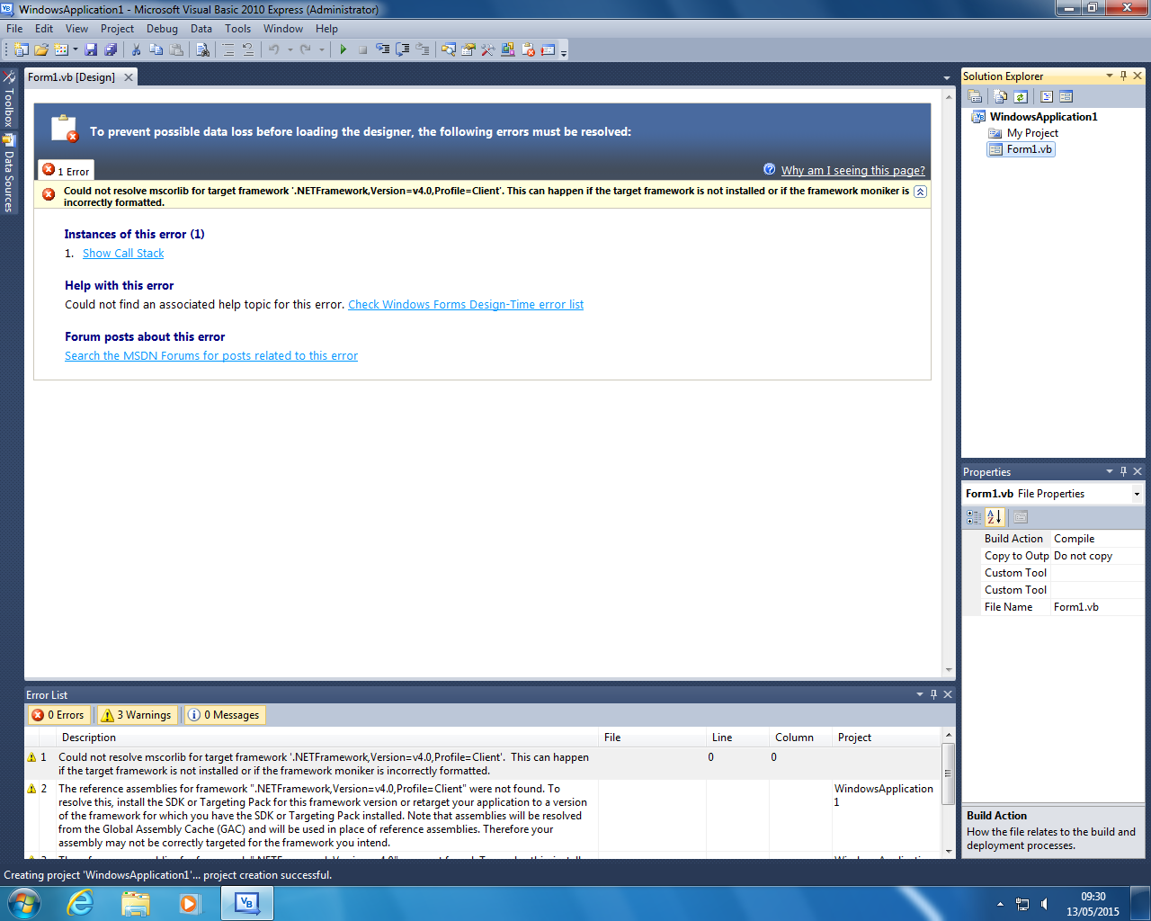 Microsoft Visual Basic Error - Educational Software - EduGeek.net