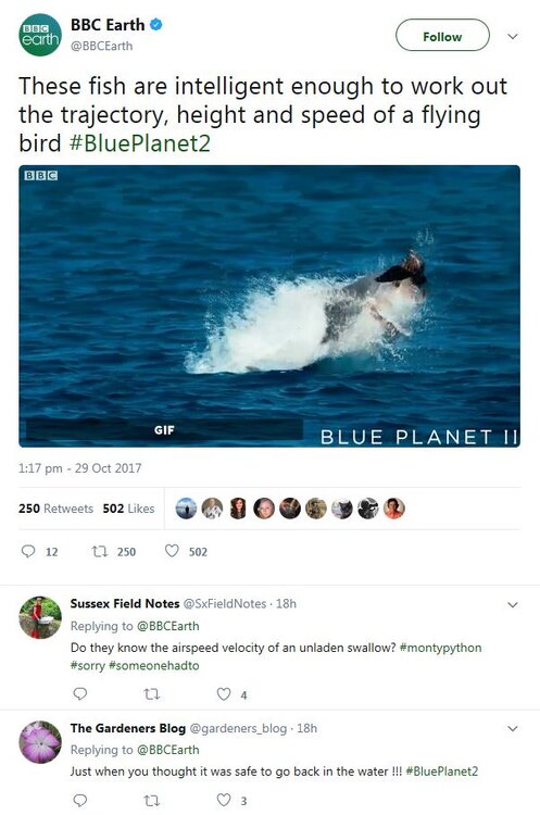 BBC Earth Blue Planet Tweet.JPG