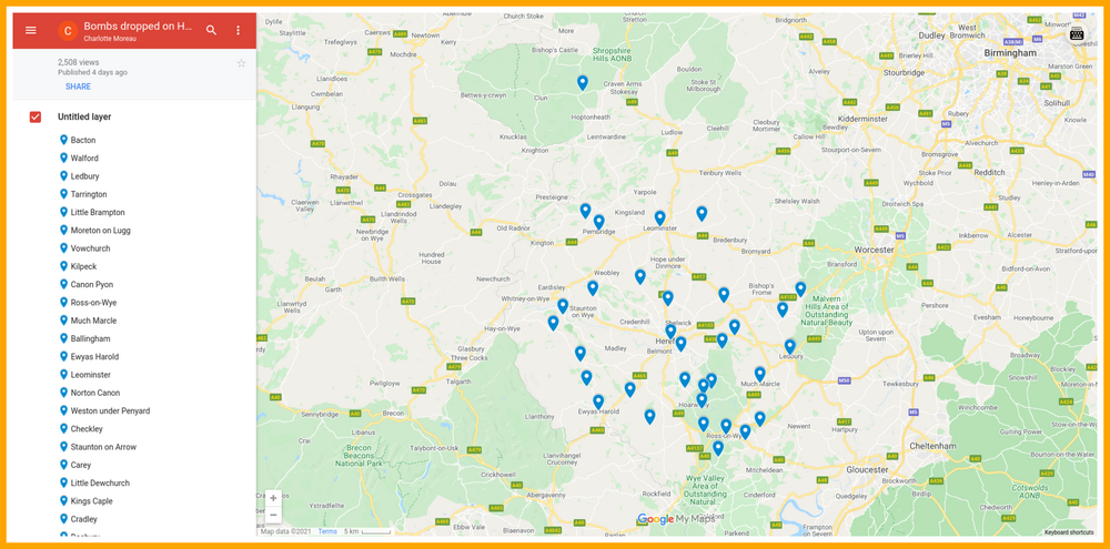 Bombs dropped on Herefordshire.png