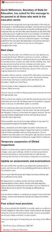 Gavin Williamson, Secretary of State for Education, has asked for this message to be passed to a.jpg
