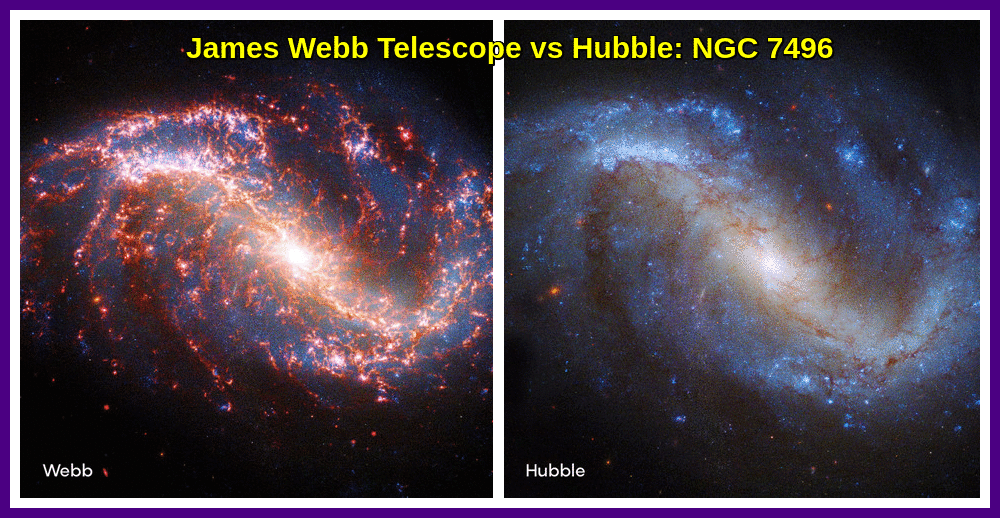 James Webb Telescope vs Hubble - NGC 7496.gif