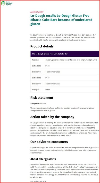 Lo-Dough recalls Lo-Dough Gluten Free Miracle Cake Bars because of undeclared gluten.jpg