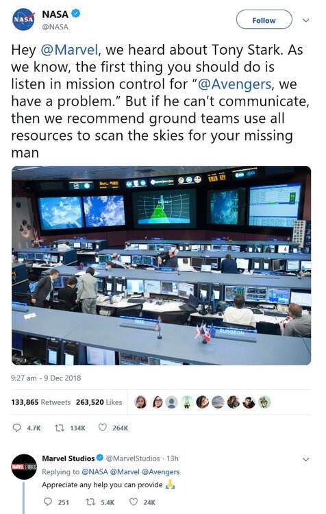NASA And Marvel Iron Man Tweets.JPG
