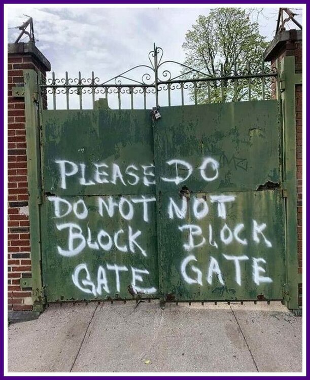 Please Do Do Not Not Block Block Gate Gate .jpeg