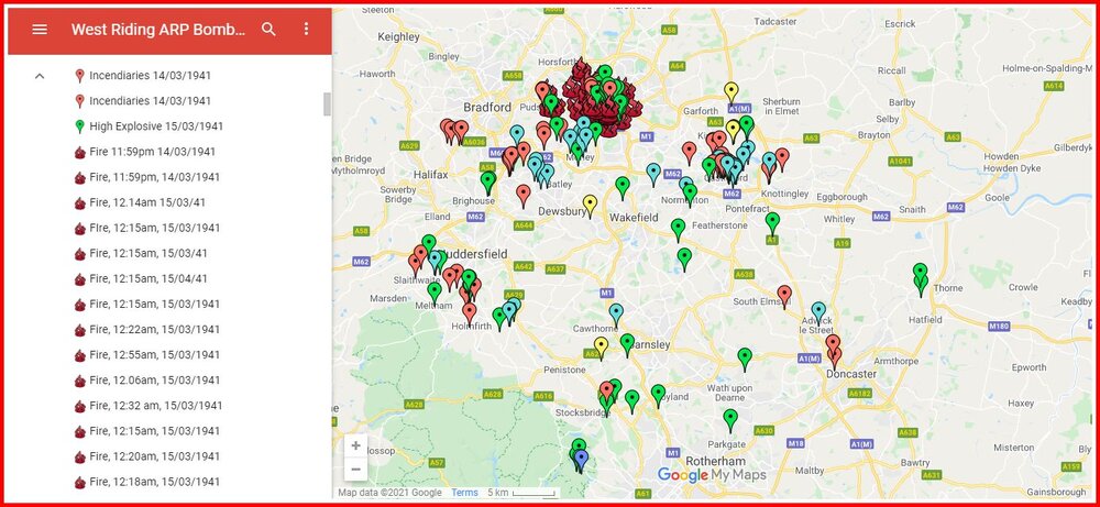 West Riding ARP Bomb map, 14th - 15th March 1941.jpg