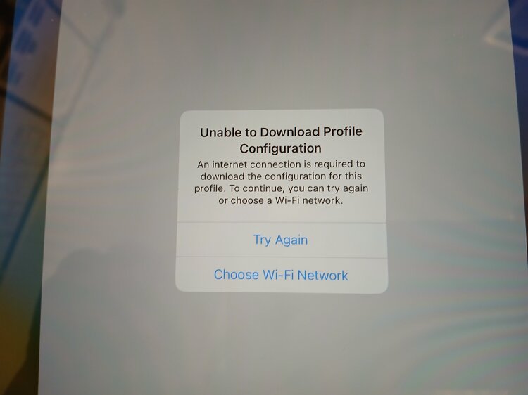 Error Message iOS16 - Unable to Download Profile Configuration.jpg